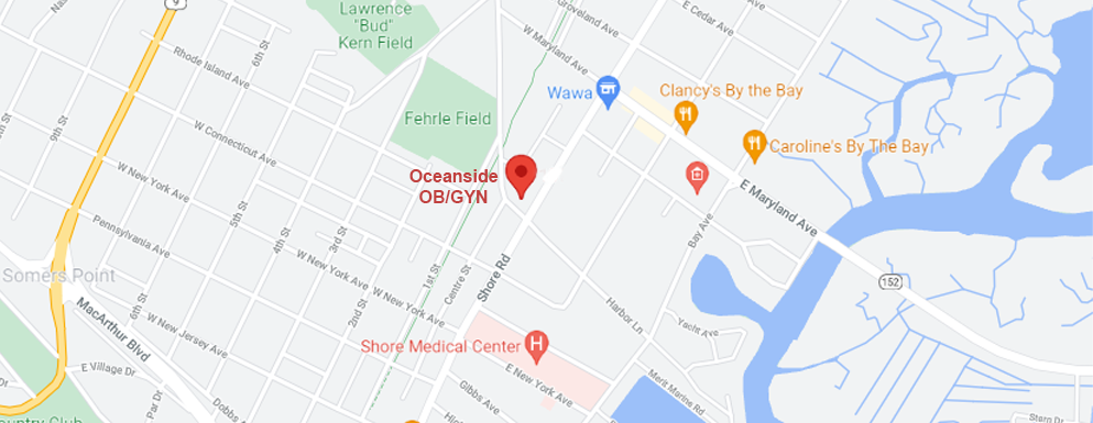 Oceanside OB/GYN Somers Point - 599 Shore Road location static map image