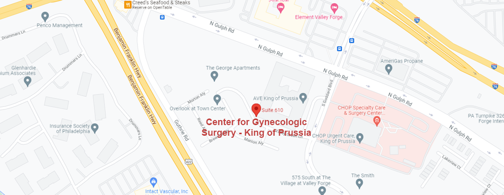 map image of Center for Gynecologic Surgery King of Prussia location