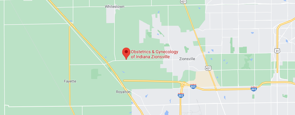Obstetrics and Gynecology of IN Zionsville map - Axia Women's Health