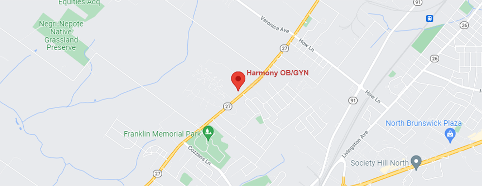 Harmony OB/GYN - Somerset, NJ map