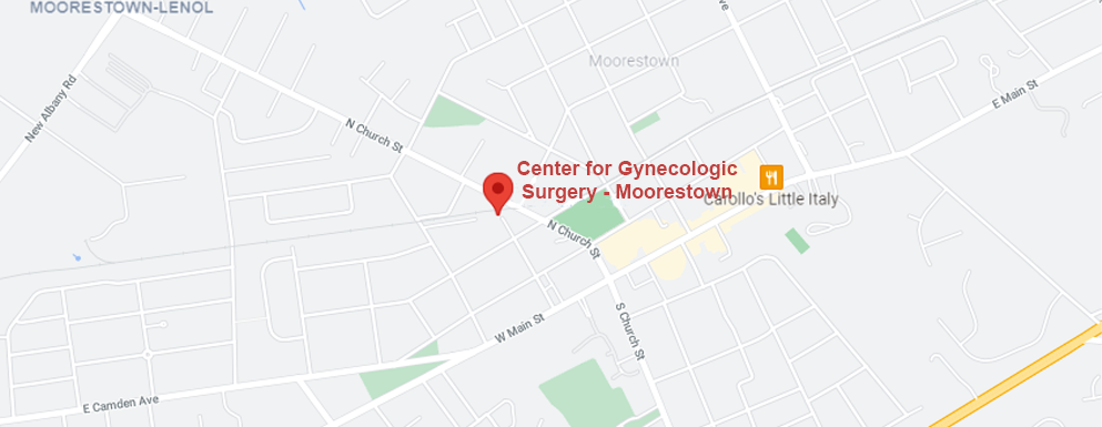 Center for Gynecologic Surgery Moorestown location map